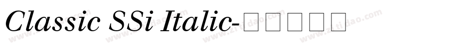 Classic SSi Italic字体转换